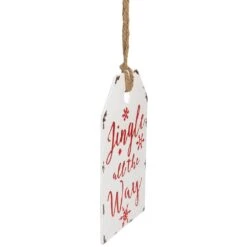 Northlight "Jingle All The Way" Metal Christmas Wall Sign - 12" White -Northlight Shop 4612158563412952288