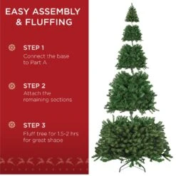 Best Choice Products Premium Spruce Artificial Christmas Tree W/ Easy Assembly, Metal Hinges & Foldable Base 18 Best Choice Products Premium Spruce Artificial Christmas Tree W/ Easy Assembly, Metal Hinges & Foldable Base -Northlight Shop 4612160812150878576