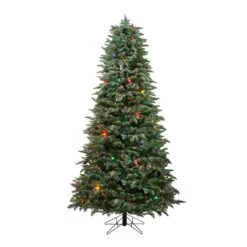 Northlight Real Touch™ Artificial Pre-Lit Slim Dunton Spruce Christmas Tree - 7.5' - Multi-Color Lights Green 12 Northlight Real Touch™ Artificial Pre-Lit Slim Dunton Spruce Christmas Tree - 7.5' - Multi-Color Lights Green -Northlight Shop 4612186826691961504