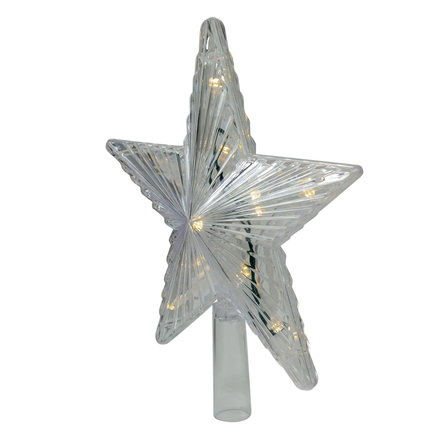 Hofert 9.5" Lighted White Star Christmas Tree Topper - White And Multicolor LED Lights 5 Hofert 9.5" Lighted White Star Christmas Tree Topper - White And Multicolor LED Lights - Image 3