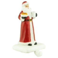 Northlight 7" Santa With Cookies And Hot Cocoa Christmas Stocking Holder Red -Northlight Shop 4612186827651932832