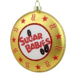 Northlight Tootsie Roll "Sugar Babies" Candies Disc Christmas Ornament - 4" - White And Gold 10 Northlight Tootsie Roll "Sugar Babies" Candies Disc Christmas Ornament - 4" - White And Gold -Northlight Shop 4612186828030468768 1