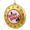 Northlight Tootsie Roll "Sugar Babies" Candies Disc Christmas Ornament - 4" - White And Gold 2 Northlight Tootsie Roll "Sugar Babies" Candies Disc Christmas Ornament - 4" - White And Gold -Northlight Shop 4612186828030468768
