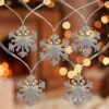 Northlight Snowflake LED Candlelight Clear Christmas Light Set - 4' Clear Wire - 10ct White 1 Northlight Snowflake LED Candlelight Clear Christmas Light Set - 4' Clear Wire - 10ct White -Northlight Shop 4612192368422511760