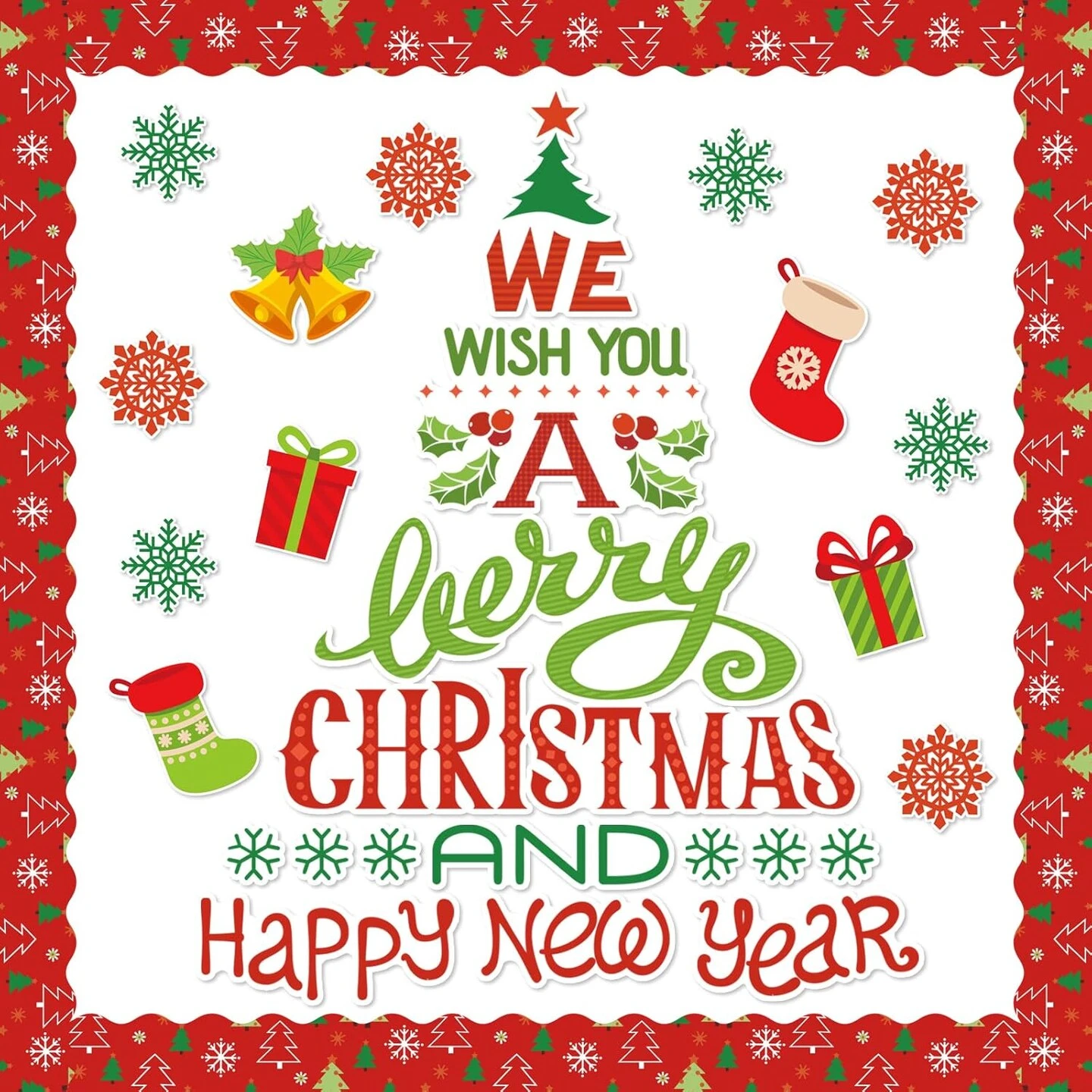 105Pcs Christmas Bulletin Board Decoration Kit 9 105Pcs Christmas Bulletin Board Decoration Kit - Image 7