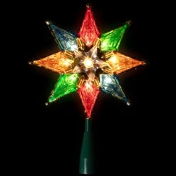 Northlight Lighted 8-Point Star Christmas Tree Topper - 11" - Multi-Color - Clear Lights 13 Northlight Lighted 8-Point Star Christmas Tree Topper - 11" - Multi-Color - Clear Lights -Northlight Shop 4612197953380109648