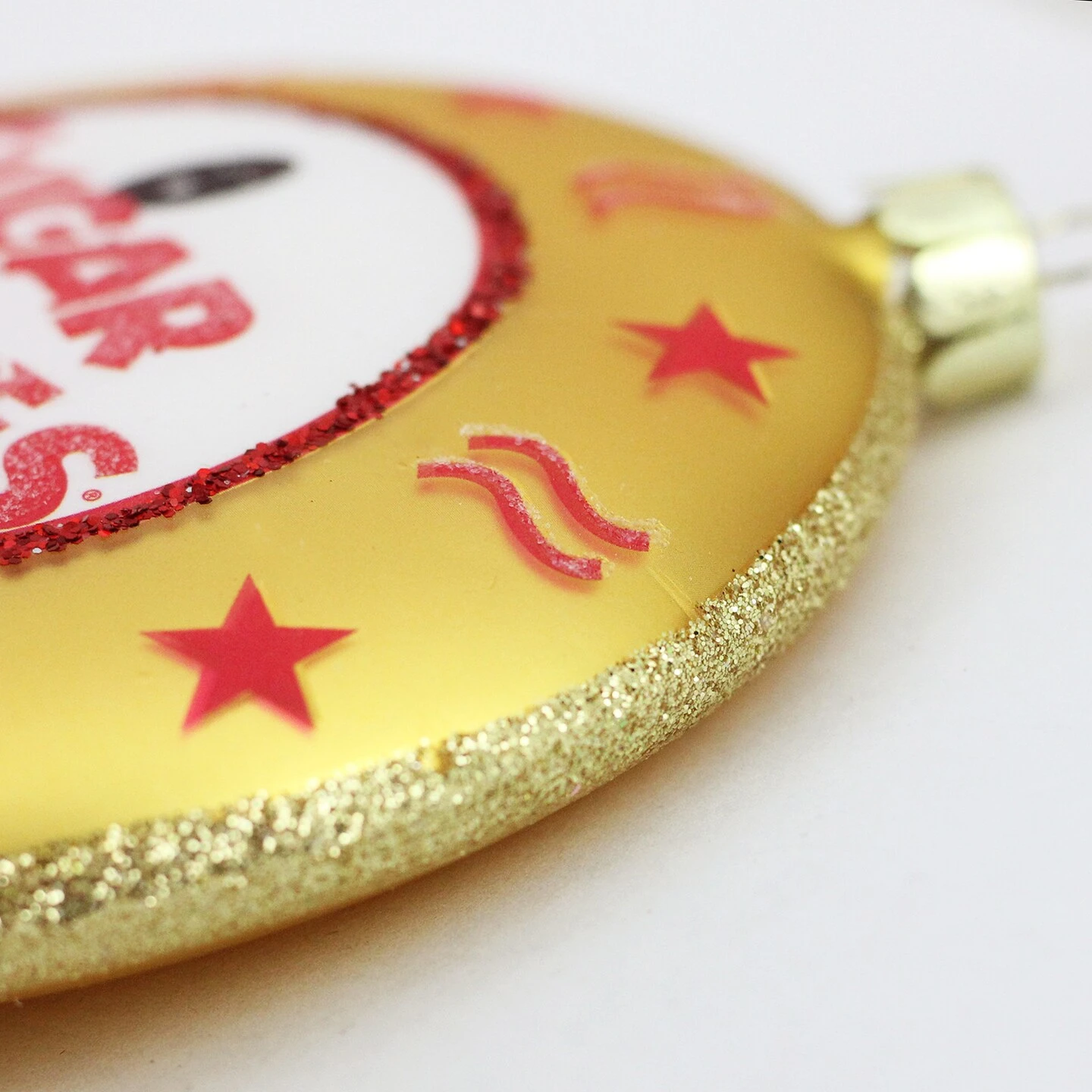Northlight Tootsie Roll "Sugar Babies" Candies Disc Christmas Ornament - 4" - White And Gold 6 Northlight Tootsie Roll "Sugar Babies" Candies Disc Christmas Ornament - 4" - White And Gold - Image 4