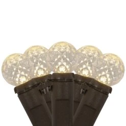 Northlight LED G12 Berry Christmas Lights - Warm White - 16' Brown Wire - 50ct