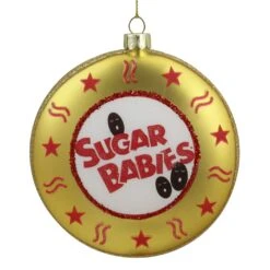 Northlight Tootsie Roll "Sugar Babies" Candies Disc Christmas Ornament - 4" - White And Gold 13 Northlight Tootsie Roll "Sugar Babies" Candies Disc Christmas Ornament - 4" - White And Gold -Northlight Shop 4612210293304542432