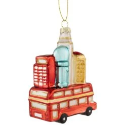 Northlight Merry Christmas Double Decker Tour Bus Glass Ornament - 4.5" - Gold And Red 13 Northlight Merry Christmas Double Decker Tour Bus Glass Ornament - 4.5" - Gold And Red -Northlight Shop 4612210294018622688