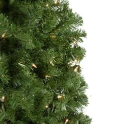 Northlight 7.5' Pre-Lit Hazelton Spruce Pencil Artificial Christmas Tree, Clear Lights Green -Northlight Shop 4612229839868478688