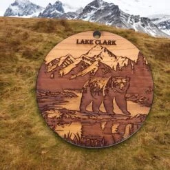 Cedar Ornament - Lake Creek - Raw Cedar 3x3in -Northlight Shop 465307472205712