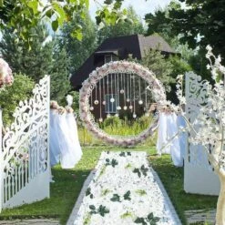 For Wedding Party Decor Hydrangea Panel Bouquet 6 PCS Artificial Flower Wall -Northlight Shop 469760007305680 1