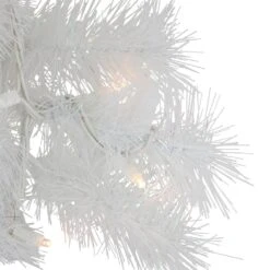 Northlight Pre-Lit White Alaskan Pine Artificial Christmas Wreath - 24" - Warm White LED Lights -Northlight Shop 472544083592416