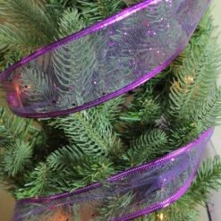 Northlight Shimmering Purple Wired Christmas Craft Ribbon 2.5" X 10 Yards -Northlight Shop 472544291210464
