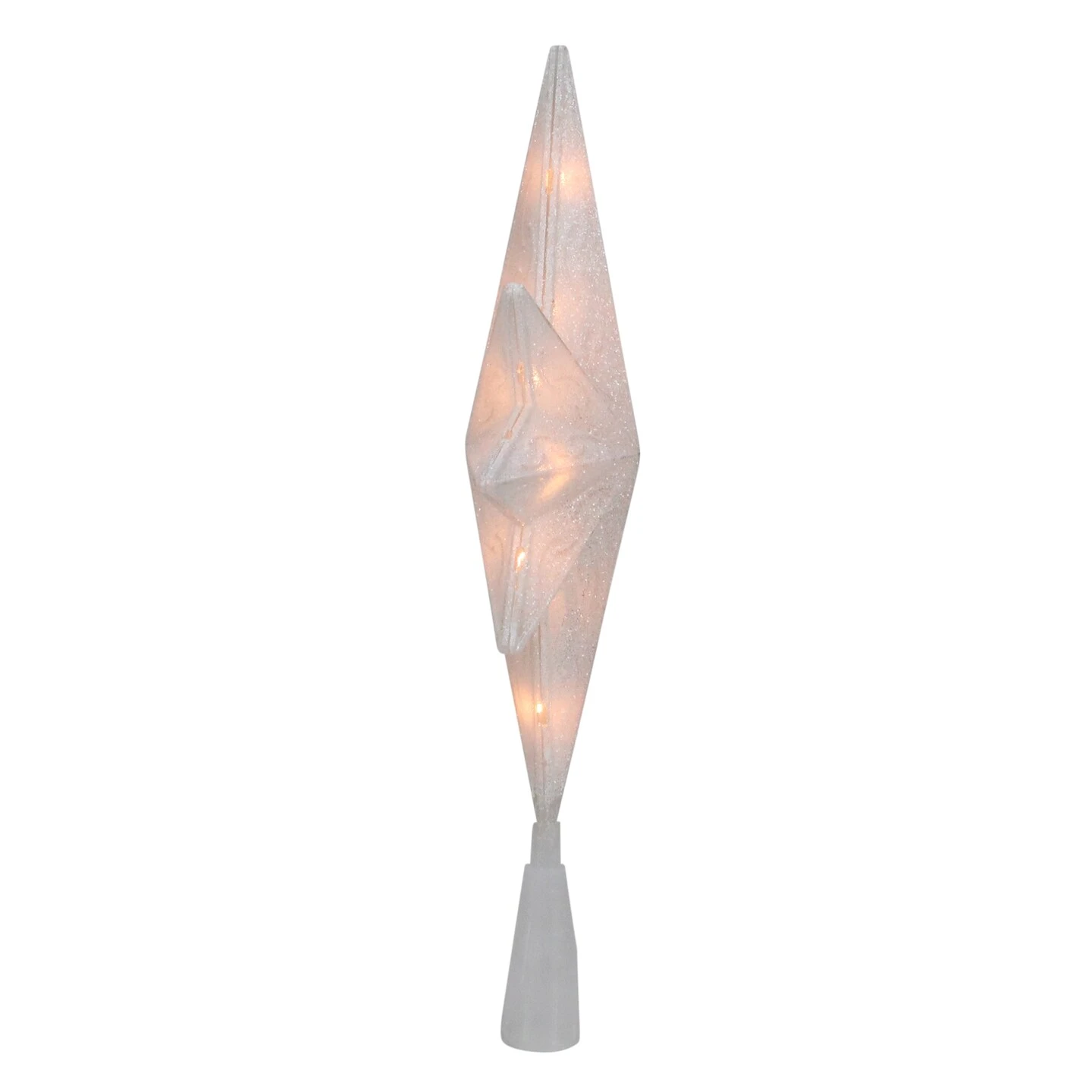 Northlight 11" Lighted Frosted Clear And Rose Gold Bethlehem Star Christmas Tree Topper - Clear Lights 6 Northlight 11" Lighted Frosted Clear And Rose Gold Bethlehem Star Christmas Tree Topper - Clear Lights - Image 4