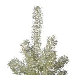 Northlight 3' Metallic Platinum Artificial Tinsel Christmas Tree - Unlit Silver -Northlight Shop 472545025213664