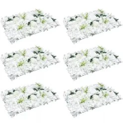 For Wedding Party Decor Hydrangea Panel Bouquet 6 PCS Artificial Flower Wall -Northlight Shop 47325076355536 2