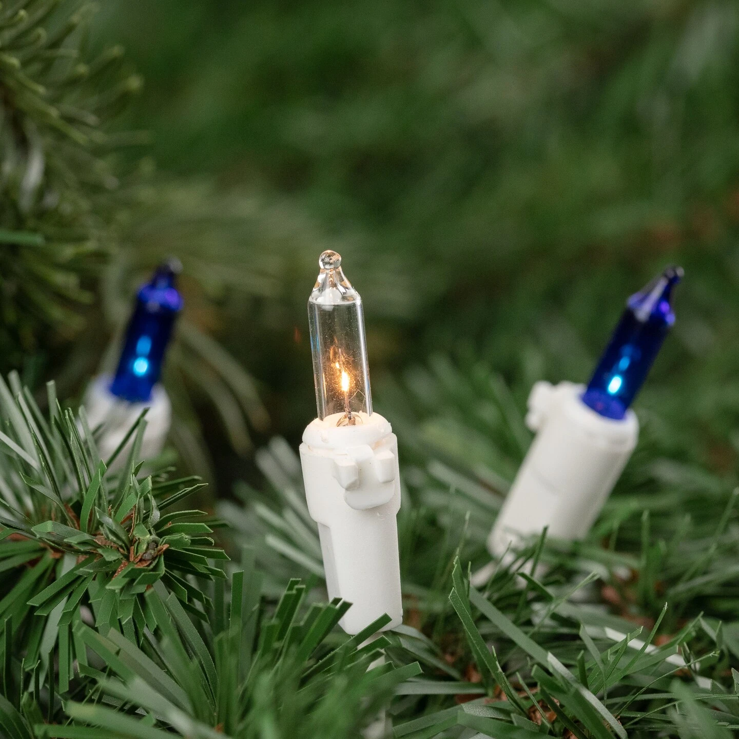 Northlight Mini Incandescent Christmas Lights - Blue And Clear - 10' White Wire - 50ct 6 Northlight Mini Incandescent Christmas Lights - Blue And Clear - 10' White Wire - 50ct - Image 4
