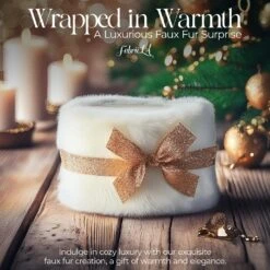 FabricLA Faux Fur Ribbon Trim Fabric - 3" Wide X 72" Long (6 FT) - Soft Christmas Fur Great For Crafting, Sewing, And Decorating - White 30 FabricLA Faux Fur Ribbon Trim Fabric - 3" Wide X 72" Long (6 FT) - Soft Christmas Fur Great For Crafting, Sewing, And Decorating - White -Northlight Shop 474718269089424 2