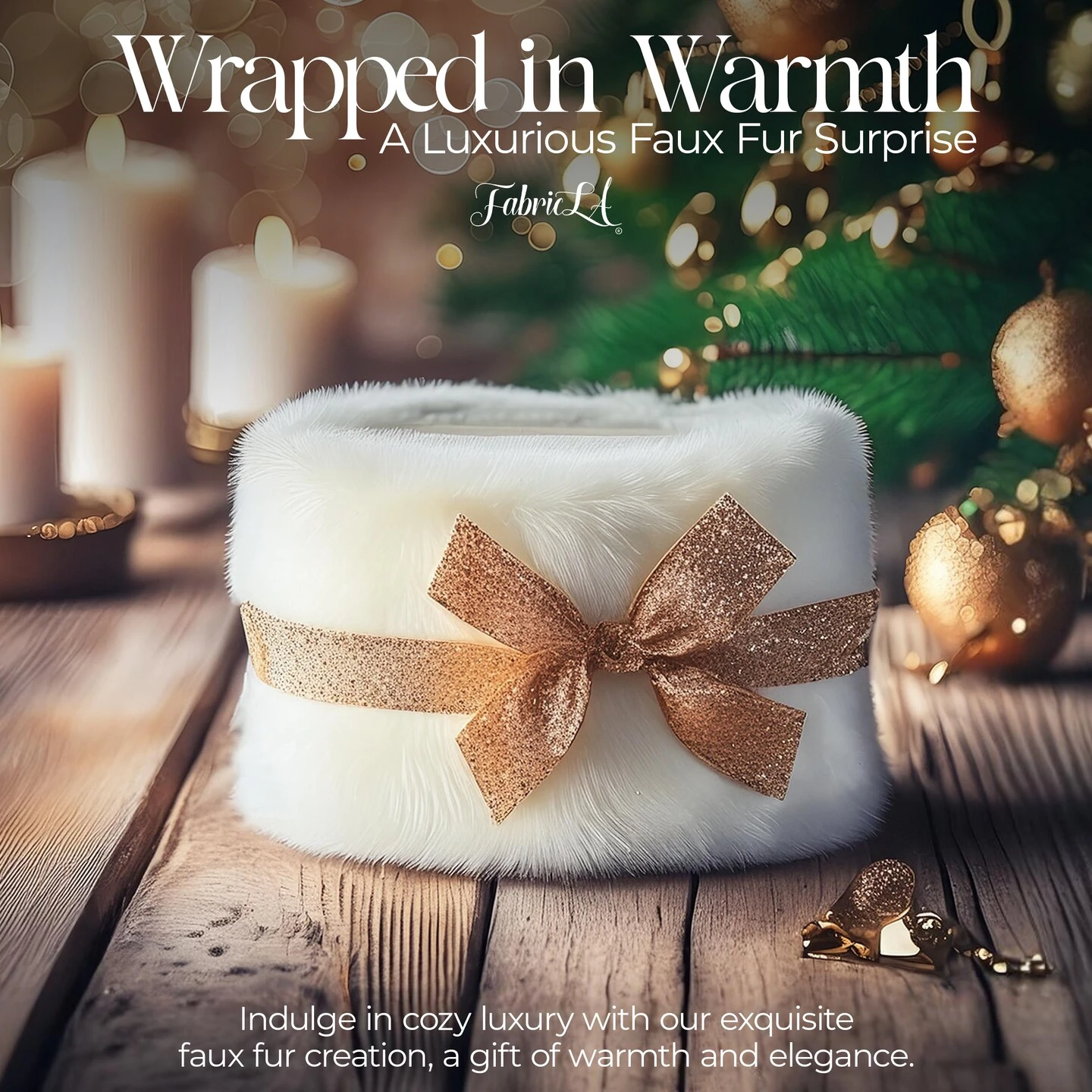 FabricLA Faux Fur Ribbon Trim Fabric - 3" Wide X 72" Long (6 FT) - Soft Christmas Fur Great For Crafting, Sewing, And Decorating - White 6 FabricLA Faux Fur Ribbon Trim Fabric - 3" Wide X 72" Long (6 FT) - Soft Christmas Fur Great For Crafting, Sewing, And Decorating - White - Image 4