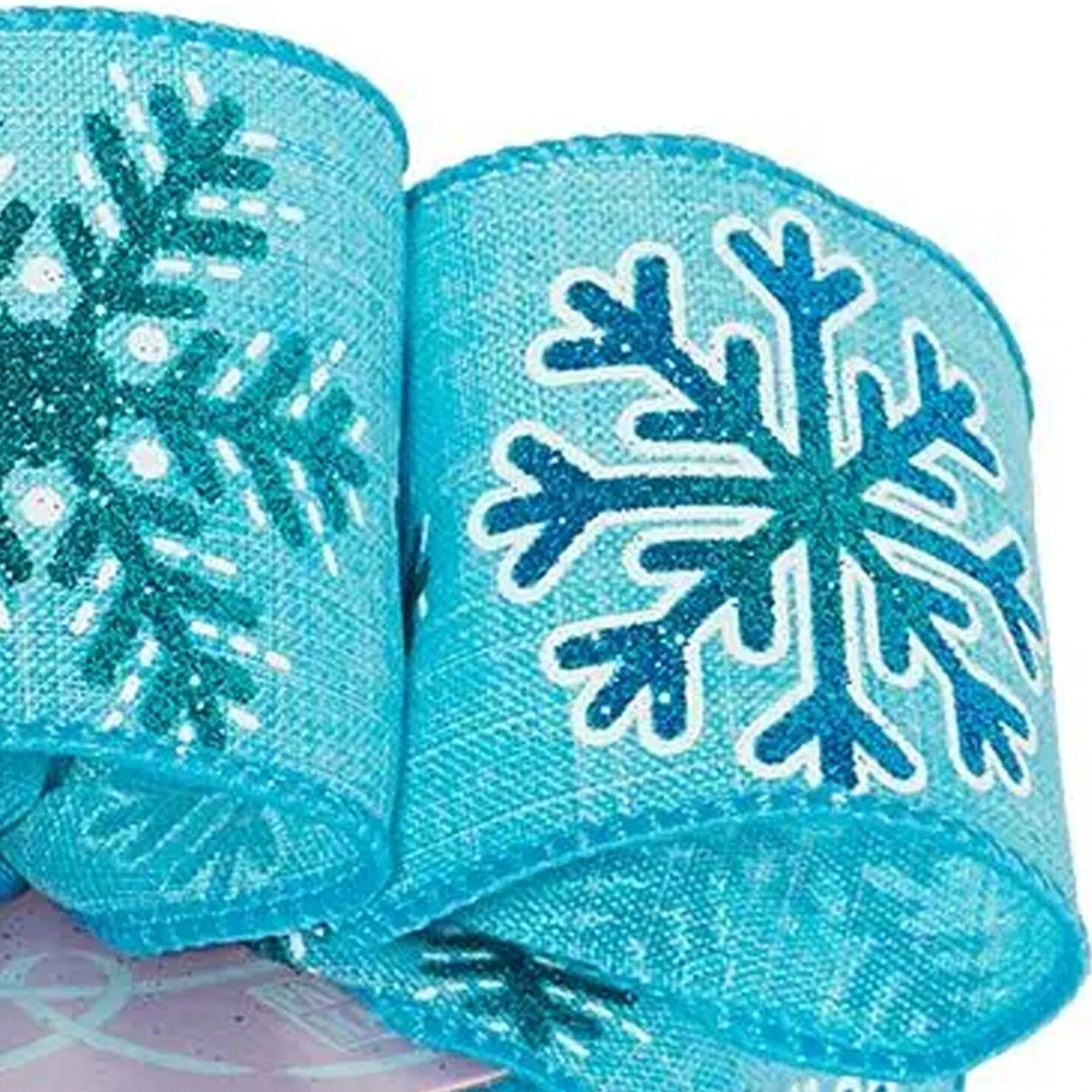 Blue Snowflake Christmas Ribbon 10 Yards X 2.5 Inches 1 Roll 8 Blue Snowflake Christmas Ribbon 10 Yards X 2.5 Inches 1 Roll - Image 6