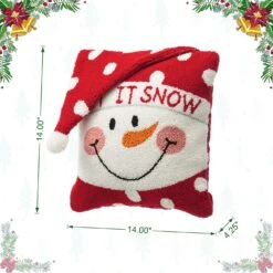 Set Of 2 13.98"L Hooked 3D Snowman/Santa Pillows 2pk Snowman 35 Set Of 2 13.98"L Hooked 3D Snowman/Santa Pillows 2pk Snowman -Northlight Shop 479733924452560 1
