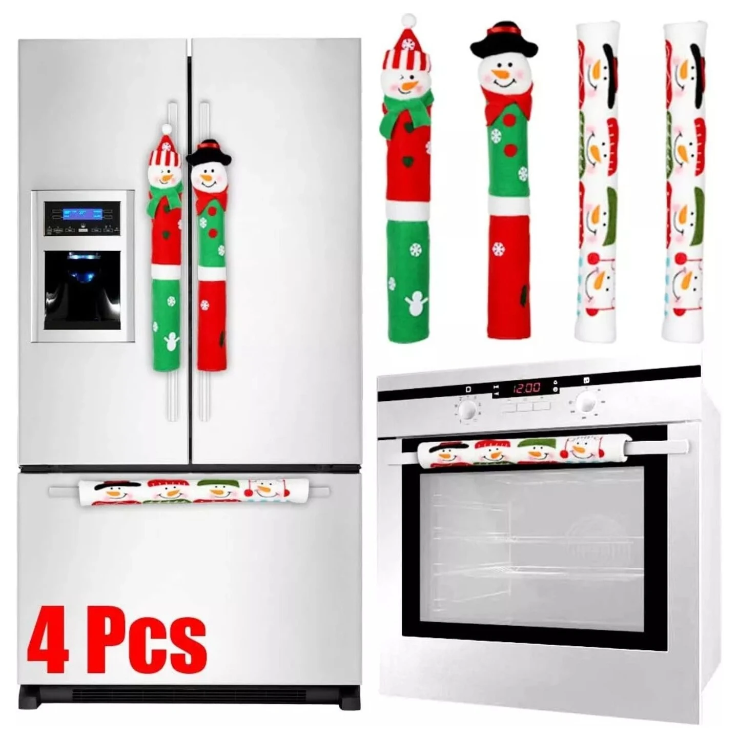 Kitcheniva Refrigerator Handle Covers Christmas Decorations 5 Kitcheniva Refrigerator Handle Covers Christmas Decorations - Image 3