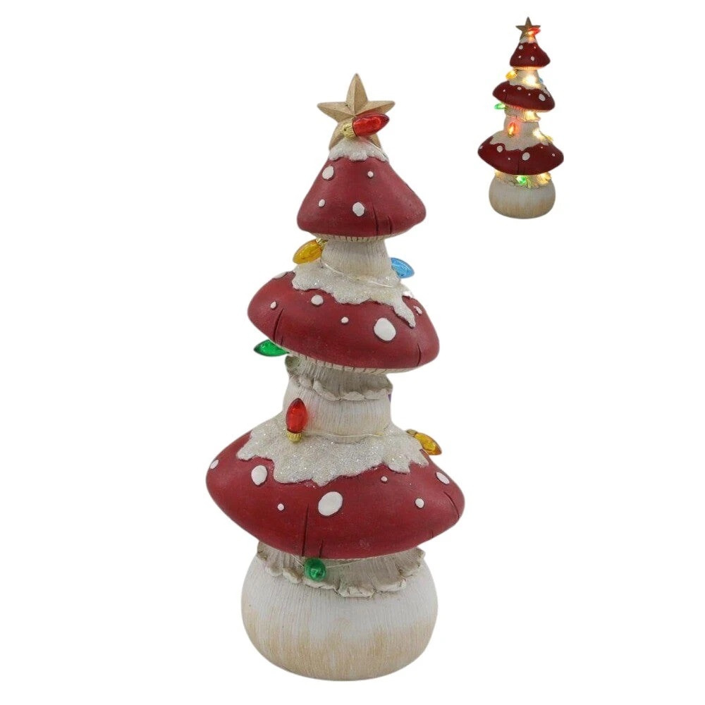 10.4" Mushroom Christmas Tree With LED Lights – Whimsical Holiday Decor 4 10.4" Mushroom Christmas Tree With LED Lights – Whimsical Holiday Decor - Image 2