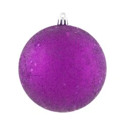 Northlight Shatterproof 4-Finish Christmas Ball Ornaments 4" (100mm) - Purple - Set Of 12 -Northlight Shop 47999499356720