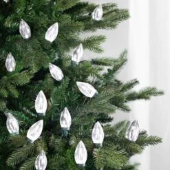 Northlight LED C9 Christmas Lights - Pure White - 16' Green Wire - 25ct Clear 14 Northlight LED C9 Christmas Lights - Pure White - 16' Green Wire - 25ct Clear -Northlight Shop 483783868107024