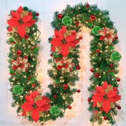 Pre-lit Artificial Christmas Garland