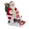 10.5" Fabriché™ Battery-Operated Lighted Chimney Santa