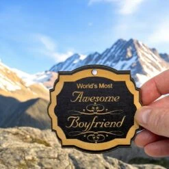 Ornament - World's Most Awesome Boyfriend Black 15 Ornament - World's Most Awesome Boyfriend Black -Northlight Shop 489244742520400