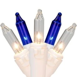 Northlight Mini Incandescent Christmas Lights - Blue And Clear - 10' White Wire - 50ct 12 Northlight Mini Incandescent Christmas Lights - Blue And Clear - 10' White Wire - 50ct -Northlight Shop 497336895928784