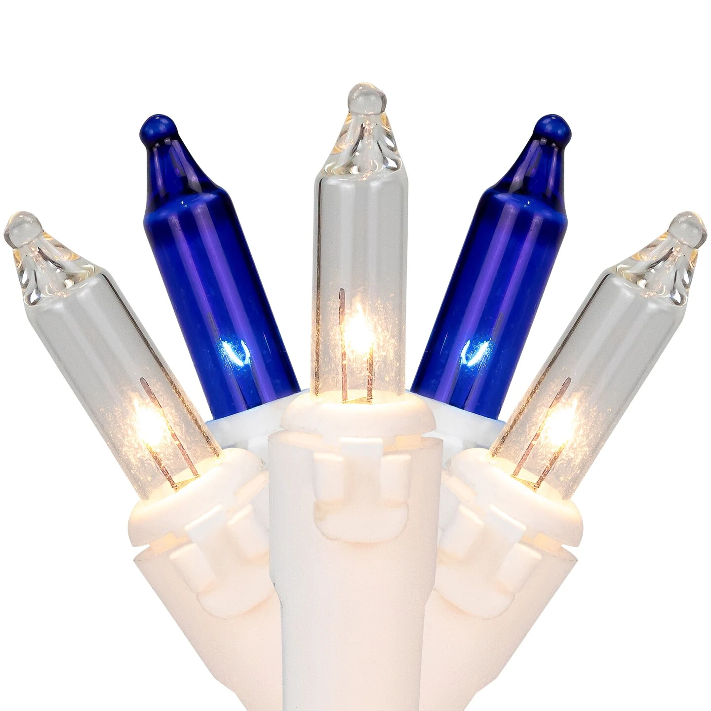 Northlight Mini Incandescent Christmas Lights - Blue And Clear - 10' White Wire - 50ct 5 Northlight Mini Incandescent Christmas Lights - Blue And Clear - 10' White Wire - 50ct - Image 3