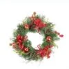 Northlight Bows, Berries And Ornaments Mixed Pine Artificial Christmas Wreath - 26" - Unlit Green 2 Northlight Bows, Berries And Ornaments Mixed Pine Artificial Christmas Wreath - 26" - Unlit Green -Northlight Shop 500808505627296