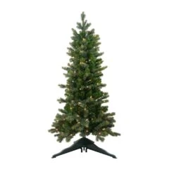 Northlight 4' Pre-Lit Slim Savannah Spruce Slim Artificial Christmas Tree - Clear Lights Green 8 Northlight 4' Pre-Lit Slim Savannah Spruce Slim Artificial Christmas Tree - Clear Lights Green -Northlight Shop 500809506087584 1