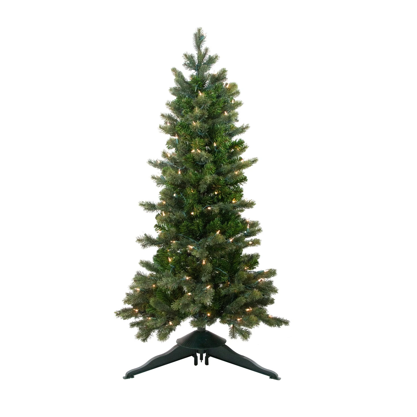 Northlight 4' Pre-Lit Slim Savannah Spruce Slim Artificial Christmas Tree - Clear Lights Green 4 Northlight 4' Pre-Lit Slim Savannah Spruce Slim Artificial Christmas Tree - Clear Lights Green - Image 2