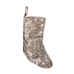 Northlight 17.5" Beige Paillette Sequins Hanging Christmas Stocking 11 Northlight 17.5" Beige Paillette Sequins Hanging Christmas Stocking -Northlight Shop 500810323858080 2