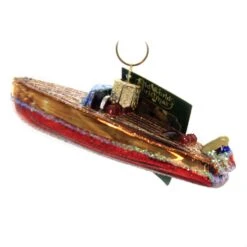 Old World Christmas 1.25 In Classic Wooden Boat Tree Ornament , Mahogany Beauties Brown 14 Old World Christmas 1.25 In Classic Wooden Boat Tree Ornament , Mahogany Beauties Brown -Northlight Shop 502056410590640 1