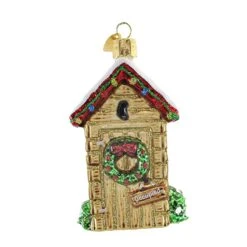 Old World Christmas 3.75 In Holiday Outhouse Tree Ornament , Snow Covered Roof Gold 17 Old World Christmas 3.75 In Holiday Outhouse Tree Ornament , Snow Covered Roof Gold -Northlight Shop 505211365666224 2