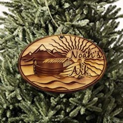 Noahs Ark - Cedar Ornament -Northlight Shop 506023787187216 2