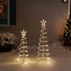 Northlight LED Lighted Spiral Outdoor Christmas Trees - 3' And 4' - Warm White Lights - Set Of 2 13 Northlight LED Lighted Spiral Outdoor Christmas Trees - 3' And 4' - Warm White Lights - Set Of 2 -Northlight Shop 506563914460976