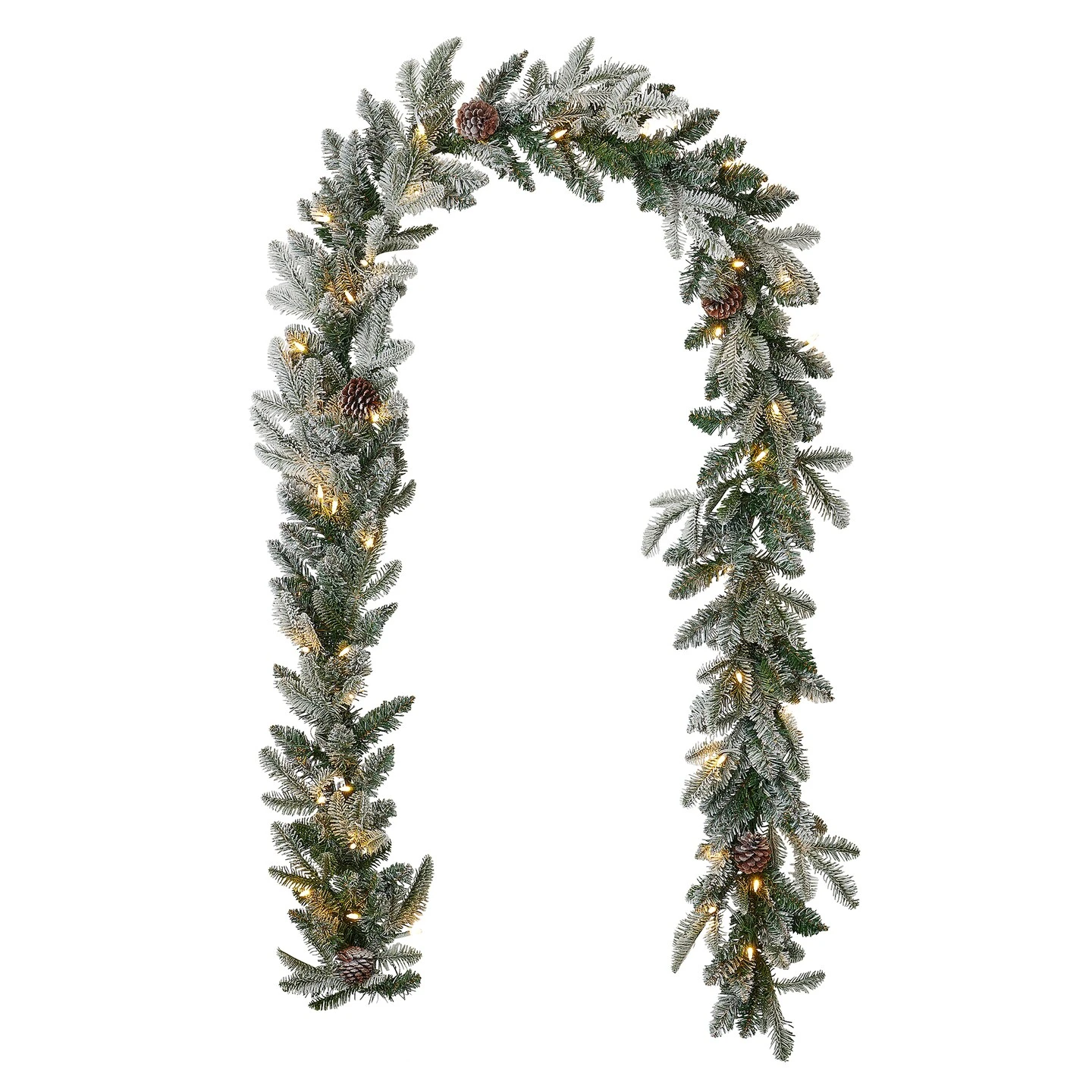 Christmas Lexington Fir 9ft Artificial ChristmasGarland, Pre-lit With 50Warm White LED Lights, Pinecones (Plug In) 3 Christmas Lexington Fir 9ft Artificial ChristmasGarland, Pre-lit With 50Warm White LED Lights, Pinecones (Plug In)