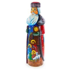 Nativity Scene Hand Carved Ukrainian Solid Wood Santa Figurine 11 Inches -Northlight Shop 512412483928272