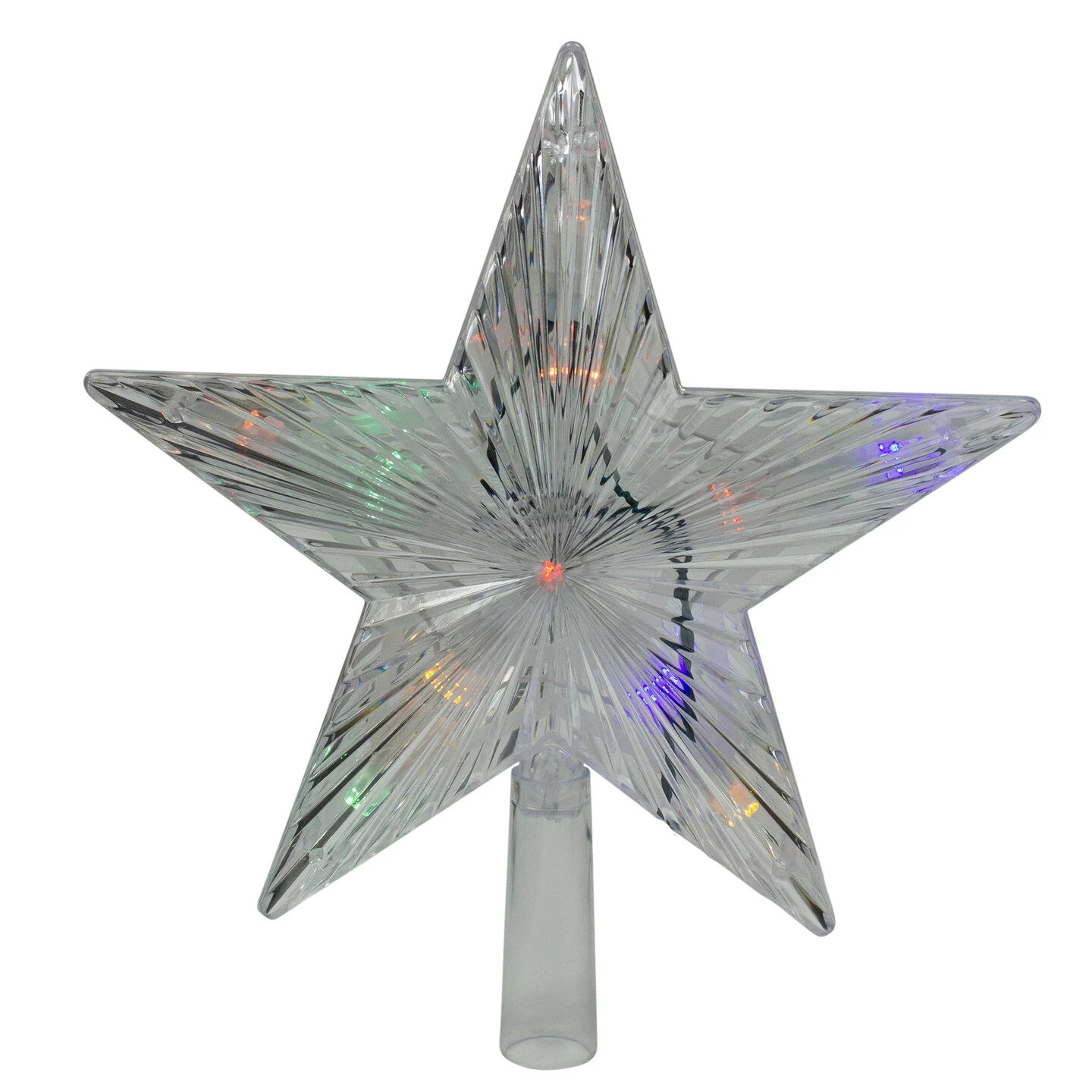 Hofert 9.5" Lighted White Star Christmas Tree Topper - White And Multicolor LED Lights 6 Hofert 9.5" Lighted White Star Christmas Tree Topper - White And Multicolor LED Lights - Image 4