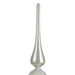 Northlight Glittered Glass Finial Christmas Tree Topper - 14.5" - Silver And White 10 Northlight Glittered Glass Finial Christmas Tree Topper - 14.5" - Silver And White -Northlight Shop 514938158073056