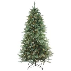 Northlight 7.5' Pre-Lit Washington Frasier Artificial Christmas Tree - Clear AlwaysLit Lights Green