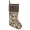 Northlight 20" Brown Reindeer Christmas Stocking With Faux Fur Cuff -Northlight Shop 5188647579290559136